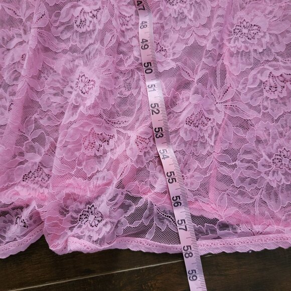 Free People Sweet Saloon Maxi Bodysuit Womens M Pink Lace Romance Enchanting - Picture 11 of 11